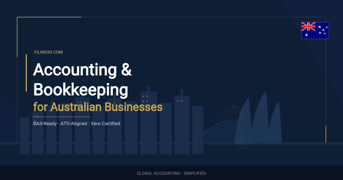 Professional bookkeeping and accounting services for Australian businesses by Filing99 — BAS-ready, ATO-aligned, Xero certified